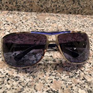 Versace Blue Aviator Sunglasses